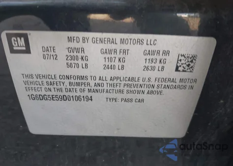 2013 Cadillac Cts Luxury from USA, damaged, VIN 1G6DG5E59D0106194